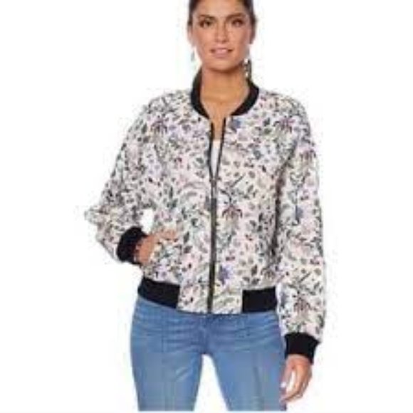 NWT Eva Longoria Jacquard Bomber Jacket - Size M - Picture 2 of 12